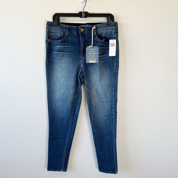 Democracy Jeans Women’s Ab Solution High Rise Ankle Blue Denim Size 12 NWT’s - Picture 4 of 14